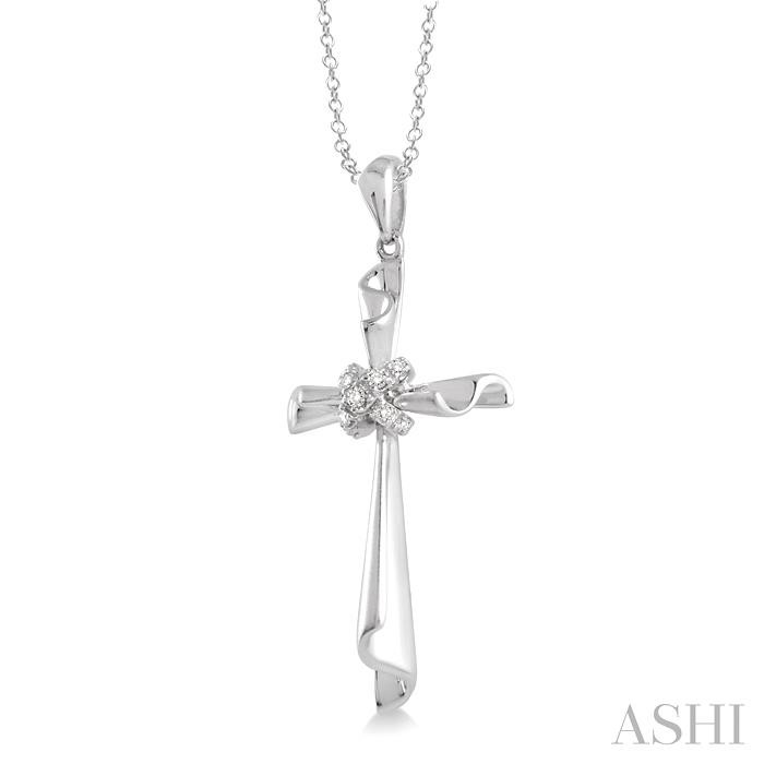 ASHI Silver Cross Diamond Fashion Pendant 87989JNSSSLPD - Nyman