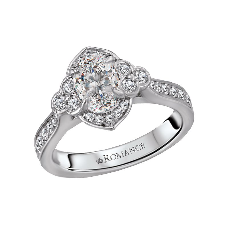 Romance Halo Semi-Mount Diamond Ring 119237-OV100K - Lowe's Romance Halo Semi-Mount Diamond Ring 119237-OV100K - Lowe's