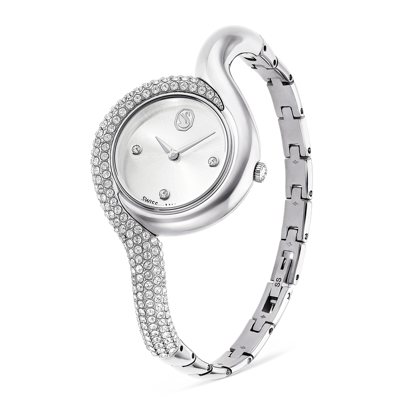 Swarovski Dextera Asymmetric watch, Swiss Made, Metal bracelet