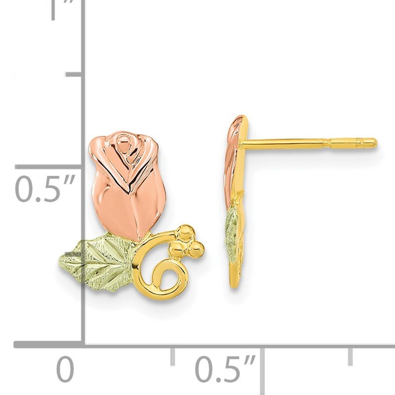Quality Gold 10k Tri-Color Black Hills Gold Rose Post Quality Gold 10k Tri-Color Black Hills Gold Rose Post