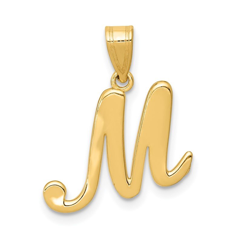 Gold Letter M, initial M, Custom gold high quality Letters, Custom Name necklace, Letter M 8mm (JR 3mm)