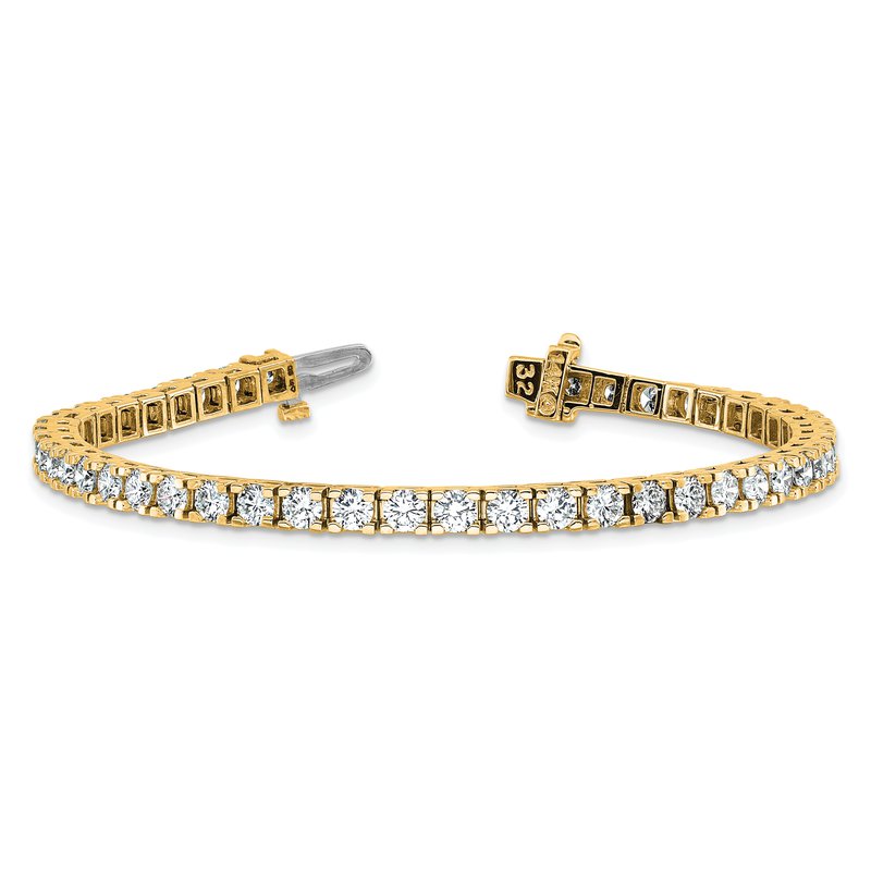 True Origin 14K Yellow Gold 6 3/8 carat Lab Grown Diamond VS+ F+ ...