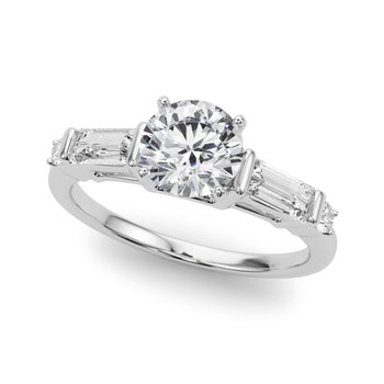 Rd & Sb Engagement Ring