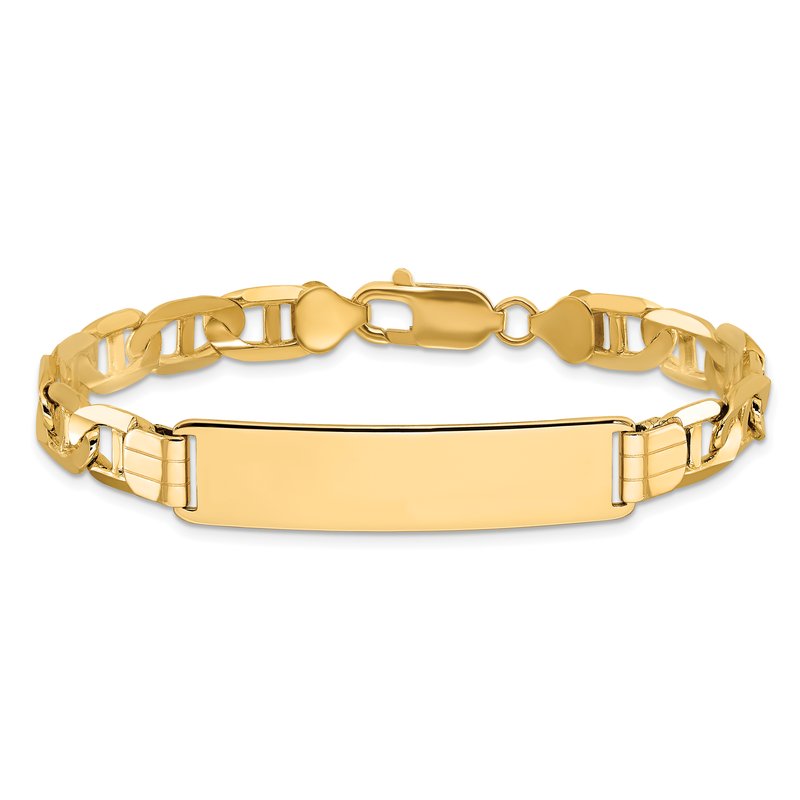 Quality Gold 14k Polished Solid Chain/Solid Plate Anchor