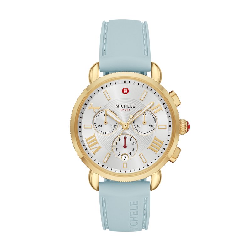 MICHELE Sport Sail Chronograph Seafoam Silicone Watch MWW01P000016 Joyce s Jewelry