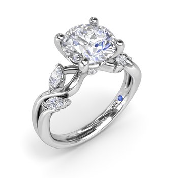 Vine-Inspired Criss Cross Engagement Ring S4408