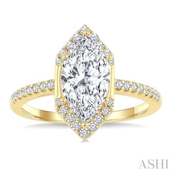 Marquise Shape Semi-Mount Diamond Engagement Ring 225M6OHFGYG-SM-MQ