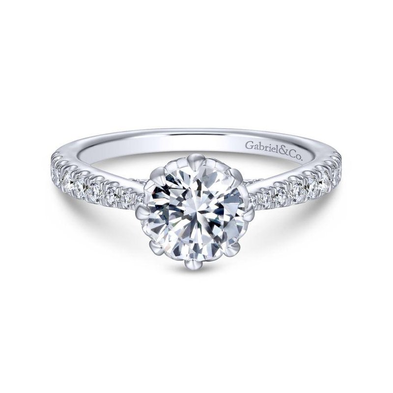 Gabriel Bridal 14K White Gold Round Diamond Engagement Ring