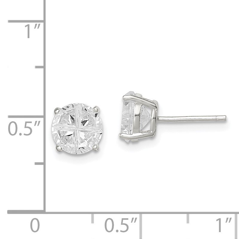 Quality Gold Sterling Silver 7mm Round Basket Set Cross-cut Quality Gold Sterling Silver 7mm Round Basket Set Cross-cut