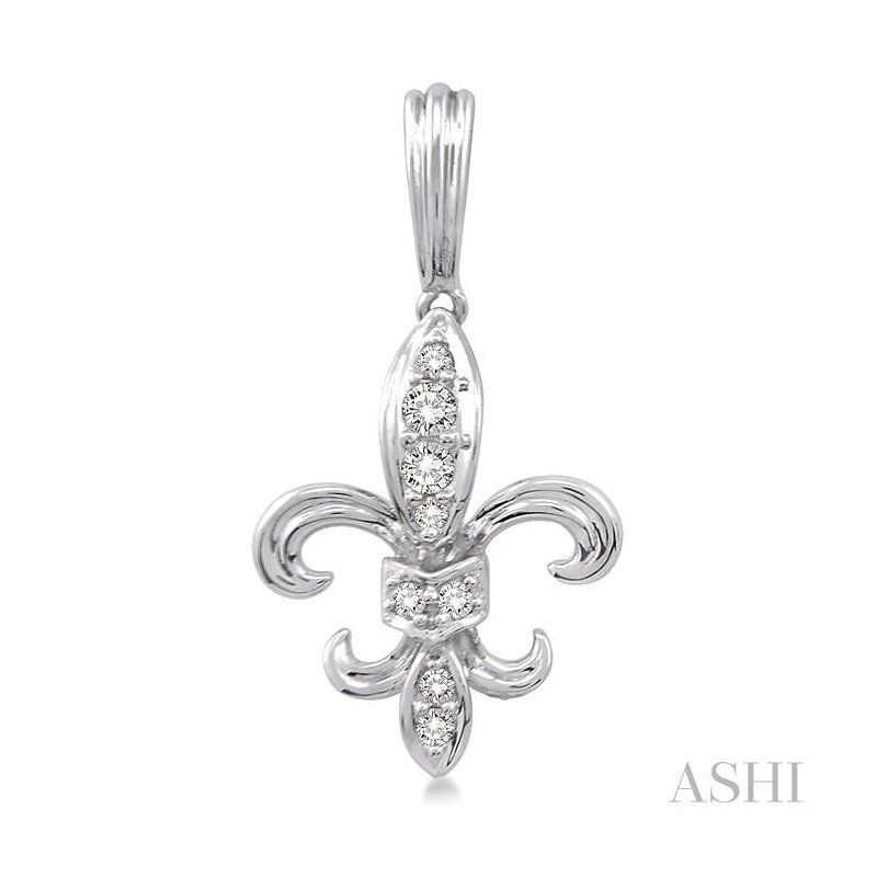 ASHI Fleur De Lis Diamond Earrings 94706PJFVERWG - Pattons