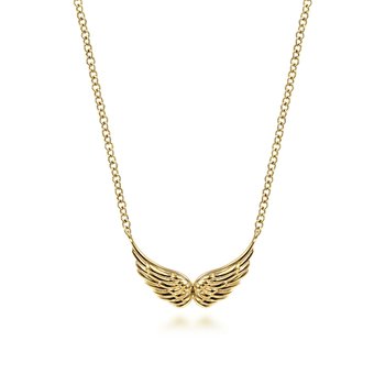 ASHI Angel Wings Petite Diamond Fashion Pendant 643N8METSPDYG
