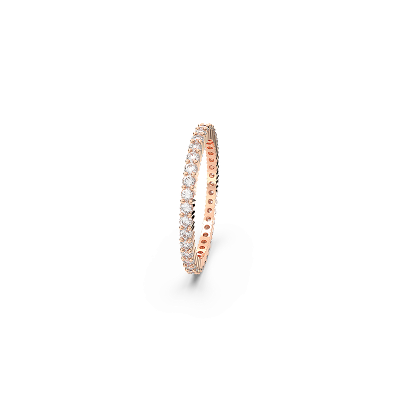 Swarovski Vittore ring, Round cut, White, Rose gold-tone finish 5656302 -  Bradley Gough Diamonds