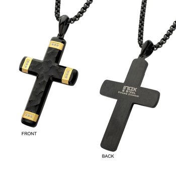 INOX Jewelry Two Layer Cross with X in the Middle Pendant