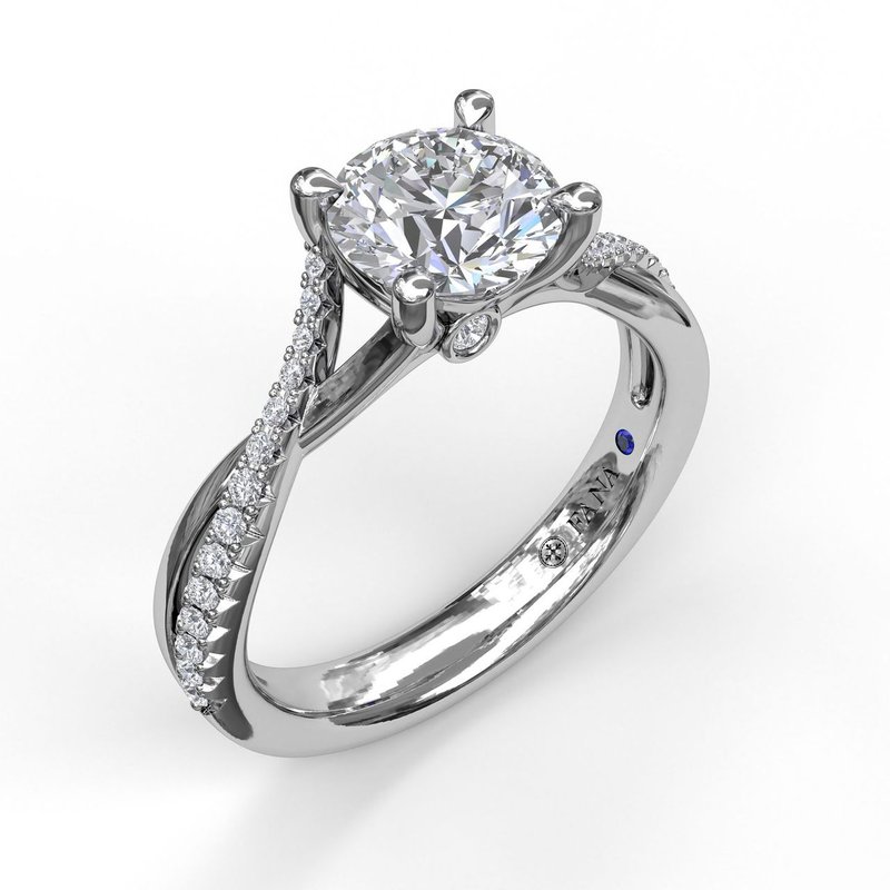 Fana Alternating Diamond Twist Engagement Ring S3477