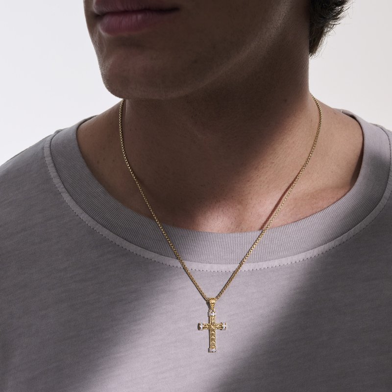 JOHN HARDY Cross Pendant, Gold, Diamonds HMGX906162DI