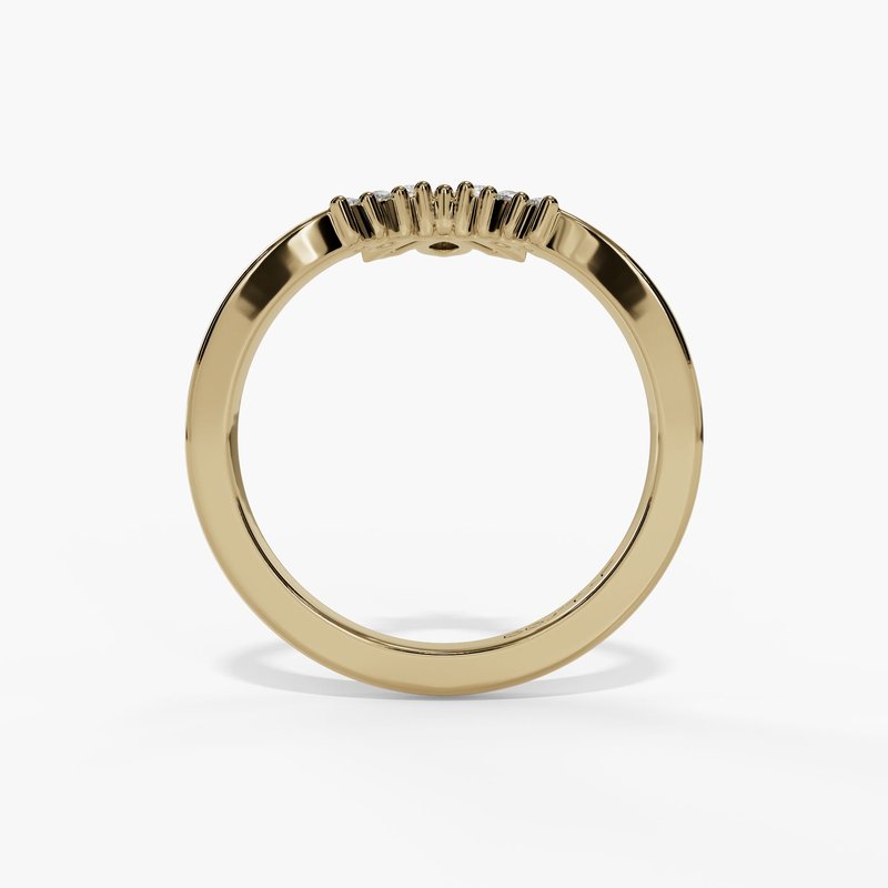 Tapered Baguette, Marquise Round Diamond Curved Band