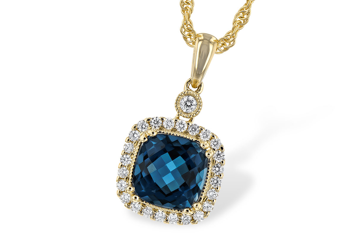 Allison Kaufman 14KT Gold Blue Topaz Necklace H189-19731 - Apex