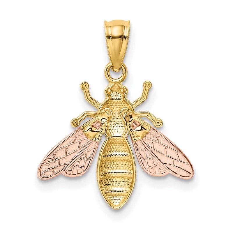 Quality Gold 14k Two-tone w/White Rhodium Polished Bee