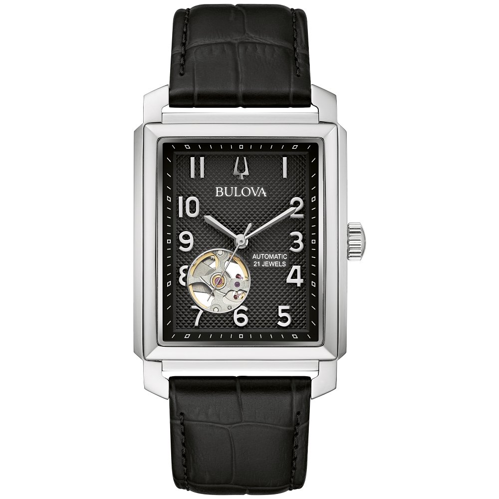 Bulova STRAP M W ST BK AUTO 96A269 - Sartor Hamann Jewelers