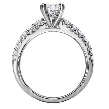 Halo Semi-Mount Diamond Ring 117424-100K - Romance