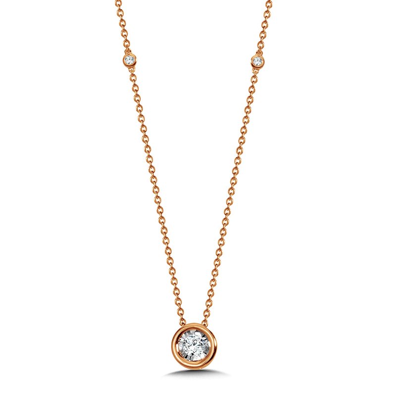 S114® Solution ネックレス C-series SDC Creations Bezel-Set Diamond Star Solitaire Necklace (1/4 ctw