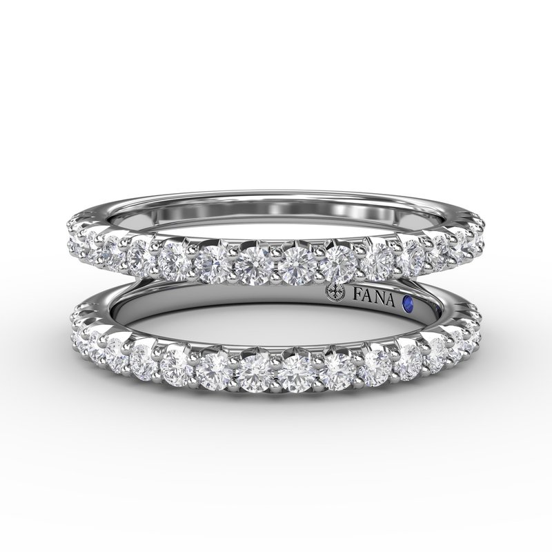 Spring Insert Diamond Ring Petite Diamond Insert Ring W8001 - Fana