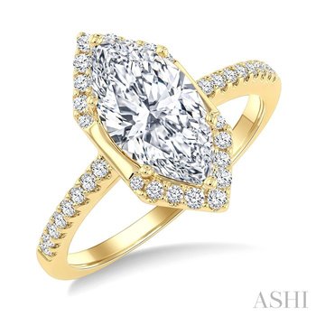 Marquise Shape Semi-Mount Diamond Engagement Ring 225M6OHFGYG-SM-MQ