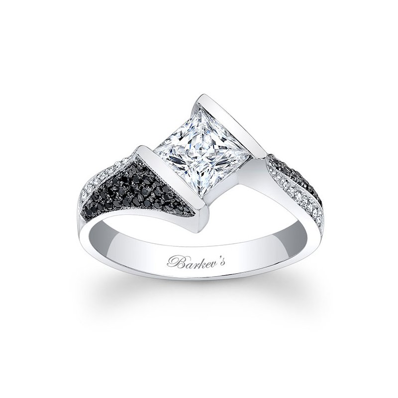 Black and white diamond engagement rings discount