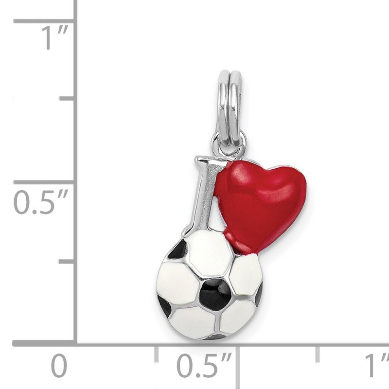 Silver 2024 soccer ball charms