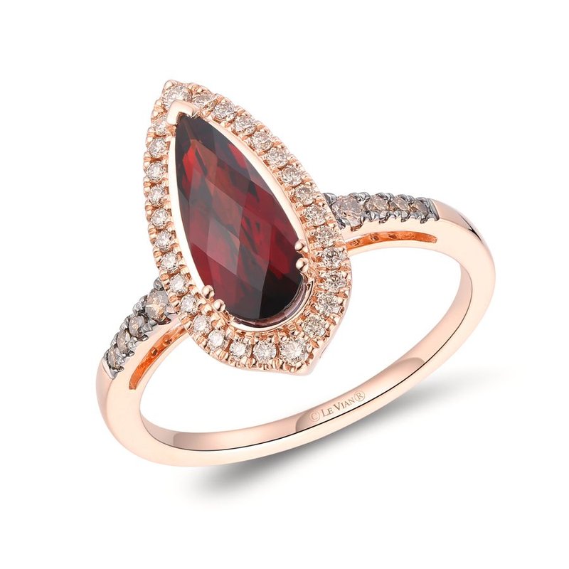 Le Vian 14K Strawberry Gold Diamond Garnet Ring TTMF 9GA  display picture 1