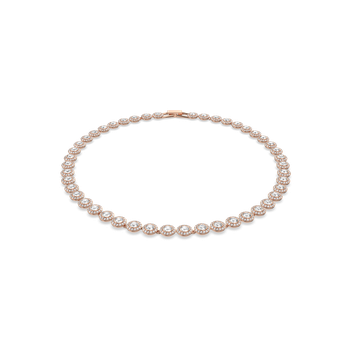 Swarovski Una Angelic Tennis necklace, Round cut, Medium, White