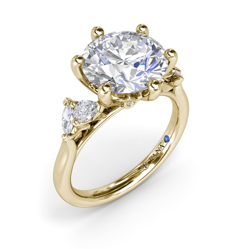 Vine-Inspired Split Round Diamond Engagement Ring S4413 - Fana