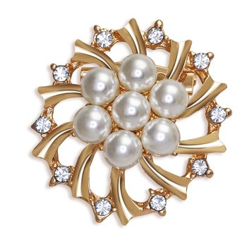 Vintage Style Goldtone Pearl Pin T494-TY1417