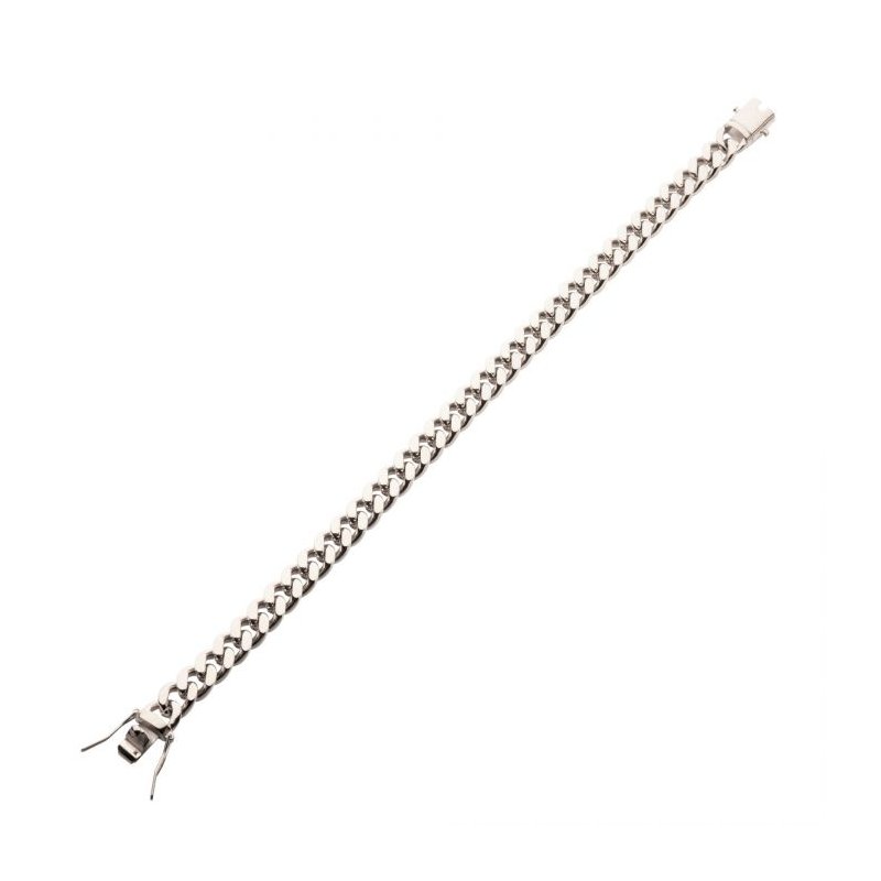 INOX Jewelry 8mm Steel Miami Cuban Chain Bracelet BR15011