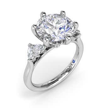 Vine-Inspired Split Round Diamond Engagement Ring S4413
