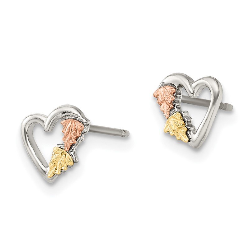 Sterling Silver Earrings w/ 12K gold outlets accents