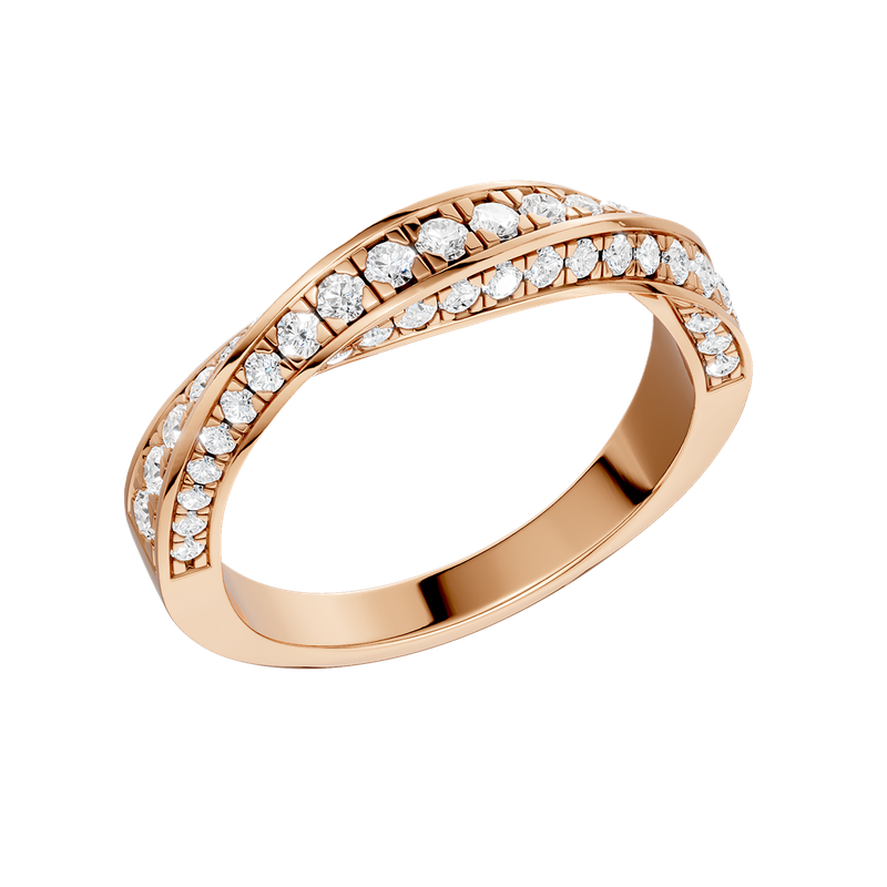 Revelation Spiral Pave Diamond Band RA17804 - Jeweler's