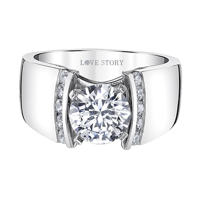 Wide Band Engagement Ring by Love Story 309 14151 Love Story Diamonds