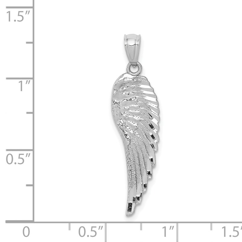 14k White Gold Textured Angel Wing Pendant 14k White Gold Textured Angel Wing Pendant