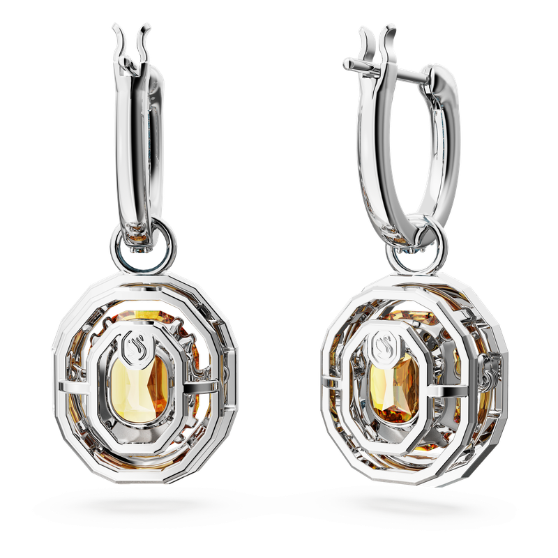 Swarovski Chroma drop earrings, Octagon cut, Multicolored