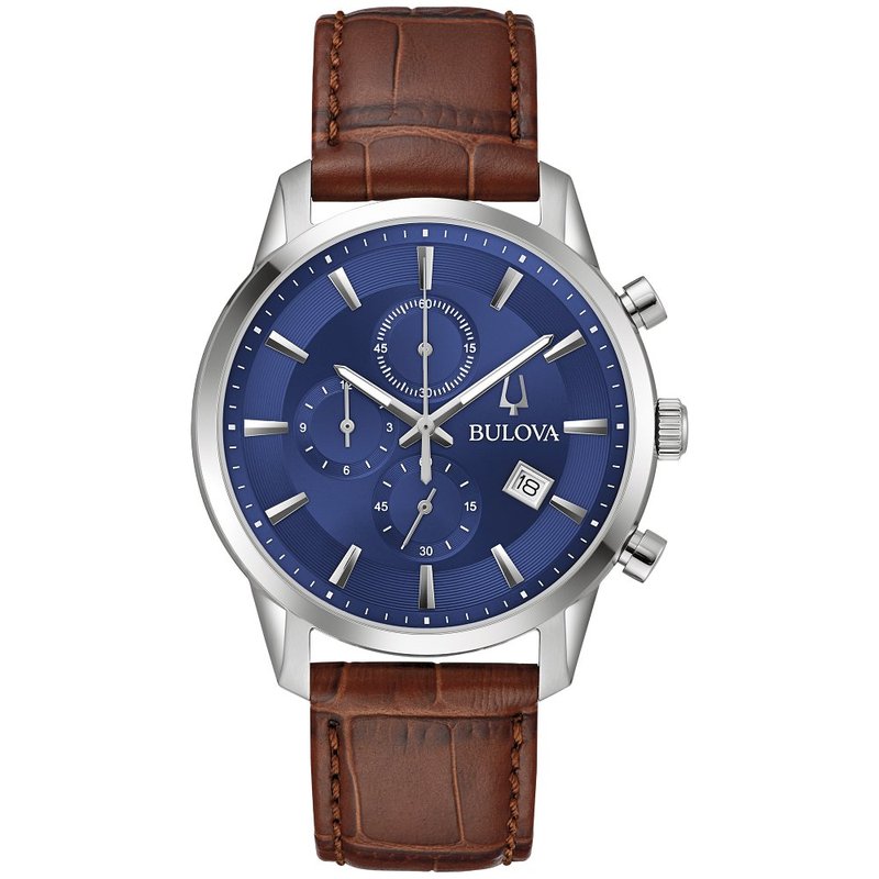 Bulova STRAP M W ST BL CHRONO SUTTON 96B402 - Hayden Jewelers