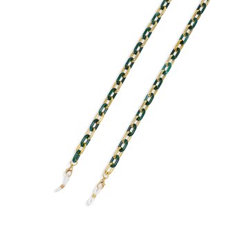 Alternating Acrylic and Goldtone Metal Eyewear Chain CO00009