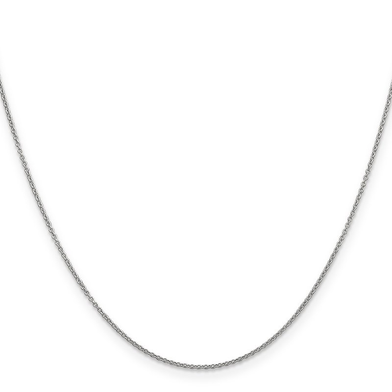 14K White Gold .9mm Cable Chain with Spring Ring Clasp 14K White Gold .9mm Cable Chain with Spring Ring Clasp