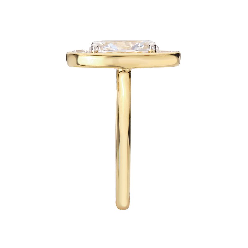 Romance Moval-Shape, Oval Diamond Semi-Mount Engagement Ring