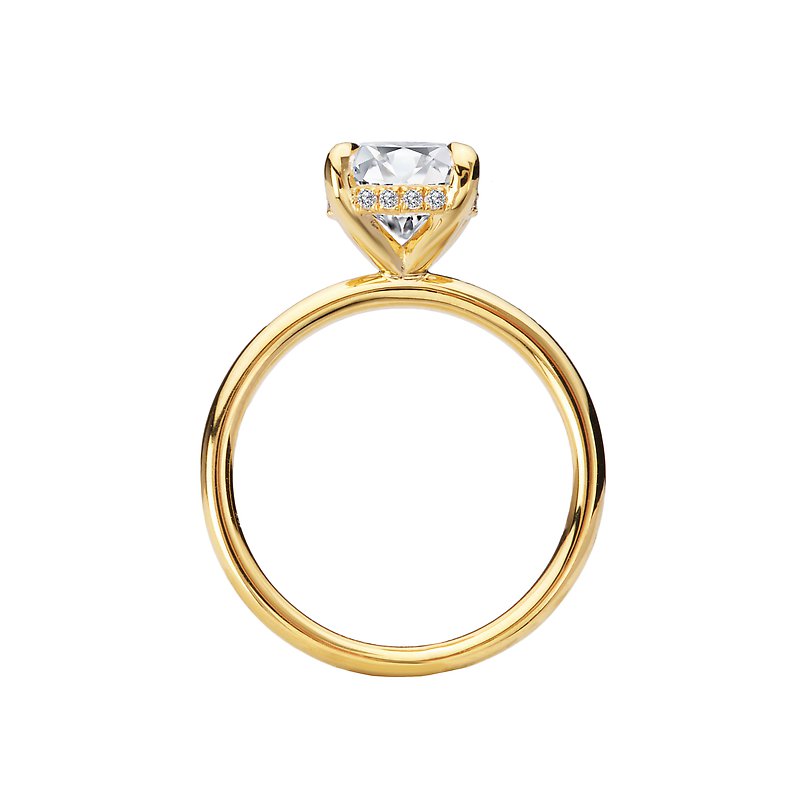☆nff☆ dotty romance ringbeige 4603209 Diamond Hidden Halo Engagement Ring 160151-OV200Y - Romance