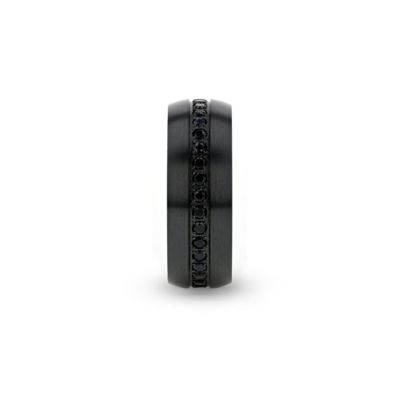 Thorsten TALON Black Titanium Ring with Black Sapphires - 6mm or 8mm Thorsten TALON Black Titanium Ring with Black Sapphires - 6mm or 8mm