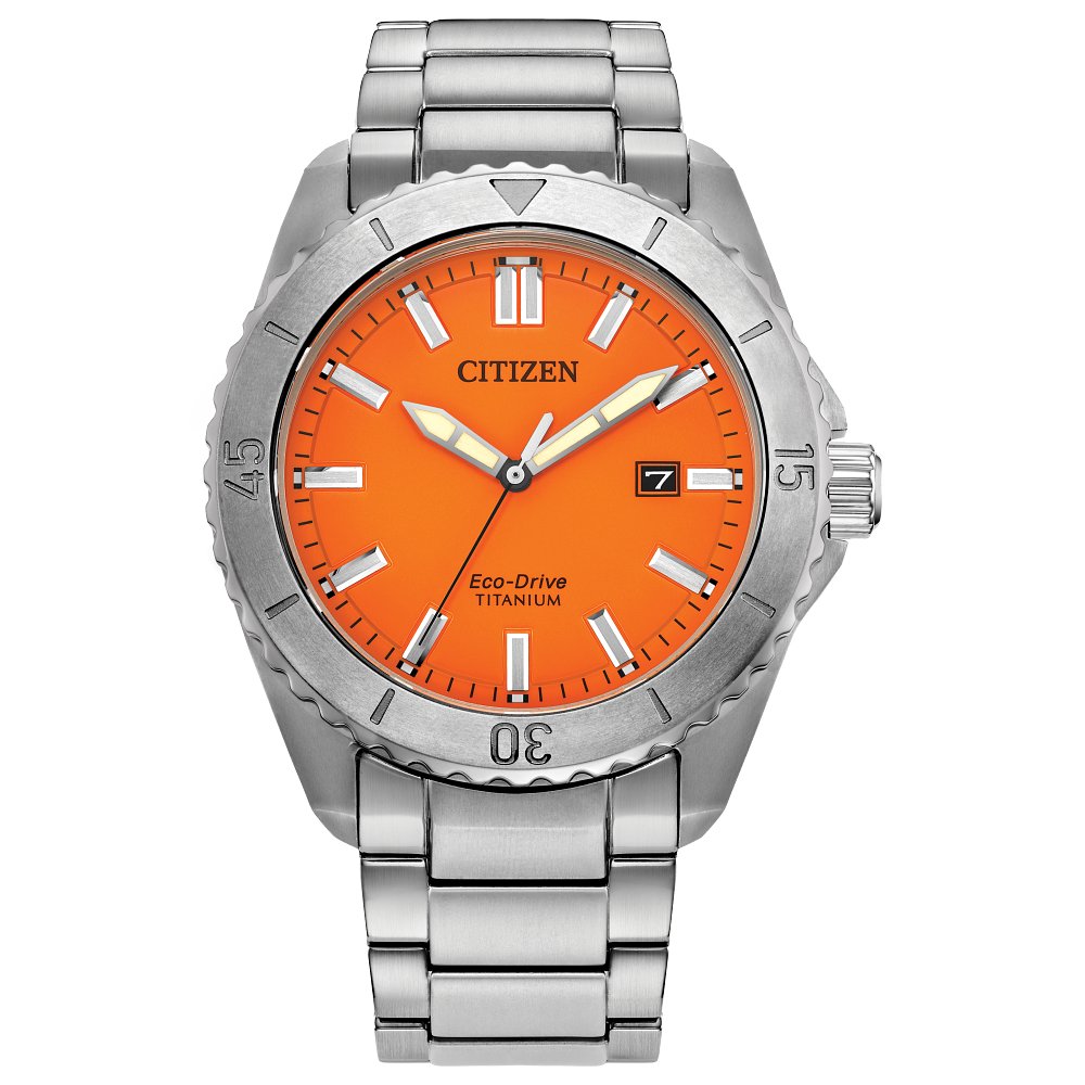 Citizen MEN ECO WR100 TI BRAC ORNG AW1840-50X - Pattons Jewelry