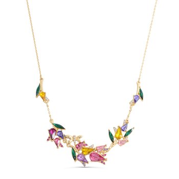 Goldtone Assorted Crystal Necklace M500-CA-00400