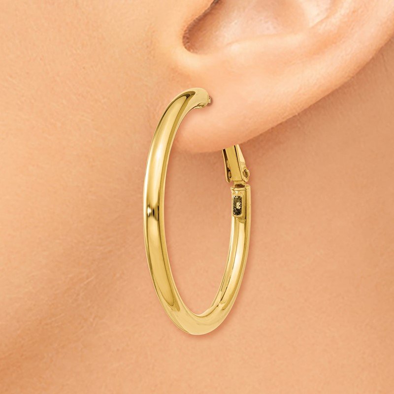 Omega back gold hoop earrings best sale