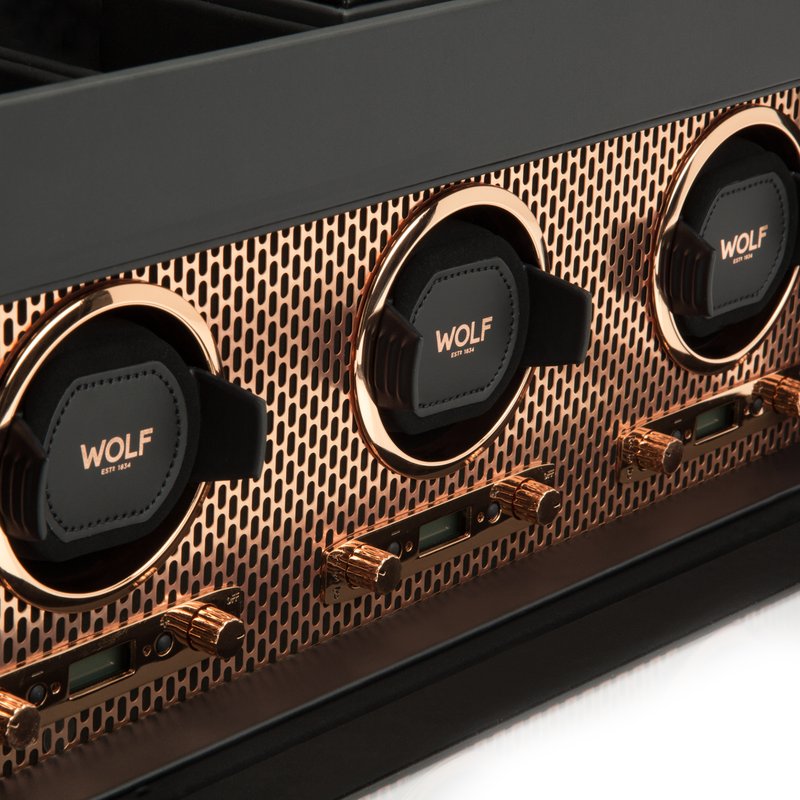 WOLF Axis Triple Watch Winder with Storage 469416 - Beré Jewelers